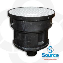 5 Gallon Below Grade Spill Containment Manhole With Thread-On Duratuff II Base And Steel Cover