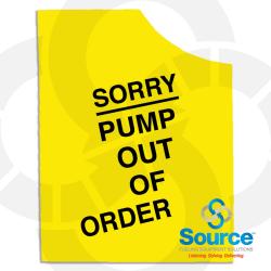 Yellow Nozzle Hood Pump Out Of Order (6 Pack)