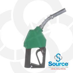 11A Series Green B5 Diesel Automatic Nozzle With 3/4 Inch NPT Inlet  2-Piece Hand Insulator  And Aluminum Spout  Without Hold-Open Rack. UL 2586 Listed.