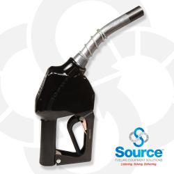 11A Series Black B5 Diesel Automatic Nozzle With 3/4 Inch NPT Inlet  2-Piece Hand Insulator  And Aluminum Spout  Without Hold-Open Rack. UL 2586 Listed.
