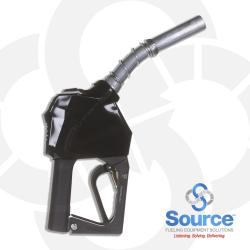 11B Series Black B5 Diesel Pressure-Sensing Automatic Prepay Nozzle With 3/4 Inch NPT Inlet, 2-Piece Hand Insulator, Aluminum Spout, Fillguard Splash Guard , And 2-Position Hold-Open Rack. UL 2586 Listed