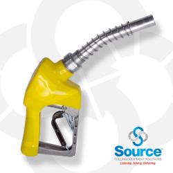 Yellow Xs Pressure Activated Light Duty Diesel Automatic Nozzle 3/4 Inch Inlet 3-Notch Hold Open Clip. Ul Listed.
