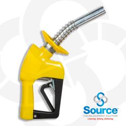 Yellow XS Pressure Activated Light Duty Diesel Automatic Nozzle With 3/4 Inch Inlet Splash Guard 3-Notch Hold Open Clip. UL Listed.