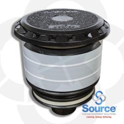 Threaded 5 Gallon Fill/Spill Containment Manhole Duratuff Ii Base With Cast Iron Cover With Drain Valve (E85 Approved)