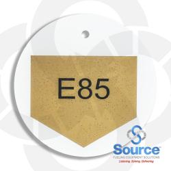 E85 Spill Container Internal ID Tag Color-Coded Bronze Diamond With Black E85