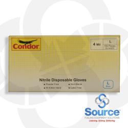 Disposable Gloves  Nitrile  Large  Blue, Box of 100