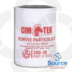 30 Micron Cellulose Particulate Removal Spin-On Petroleum Dispenser Filter  1 Inch-12 Thread - 3/4 Inch Flow (70012)