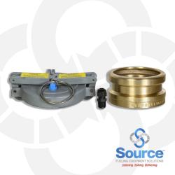 4 Inch CARB EVR Approved Aluminum Tank Monitor Cap And Brass Adapter Combination Kit With 3/8 Inch Threaded Port Hole And 3/8 Inch Cable Connector 4 Inch CARB EVR Approved Aluminum Tank Monitor Cap And Brass Adapter Combination Kit With 3/8 Inch Threaded Port Hole And 3/8 Inch Cable Connector