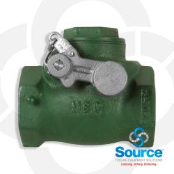 1-1/2 Inch Female NPT Ductile Iron External Emergency Valve With Stainless Lever Arm And 165 Degree F Fusible Link