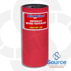 10 Micron Particulate Removal Spin-On Petroleum Dispenser Filter  4 x 9 Inch Extended Length  1-1/2 Inch-16 UNF Thread  1 Inch Flow