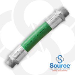 3/4 Inch x 8 Inch Green Flexsteel Futura B20 Whip Hose Male x Male Zinc Ends (20960471)