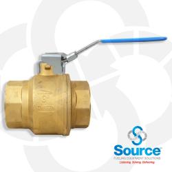 3 Inch Female NPT Full Port Ball Valve Forged Brass With Hard Chrome Plated Ball And Teflon Seal