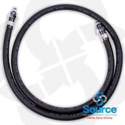 3/4 Inch x 8 Foot Black Healy 75 Series Coaxial Vapor Recovery Hose  Male Healy Swivel x Male Healy Swivel Ends
