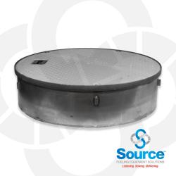 42 Inch Round Manhole With Frc Cover Bolted With 12 Inch Skirt - Grey