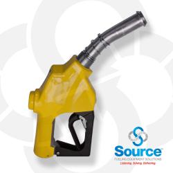 7H Series Yellow Diesel/B5 Automatic Truck Nozzle With 1 Inch NPT Inlet  1-Piece Hand Insulator  Fillgard Splash Guard  And Aluminum Spout With Spout Ring  Without Hold-Open Rack. UL 2586 Listed.