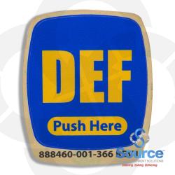 DEF Ovation Actuator Overlay Yellow Text/Blue Background