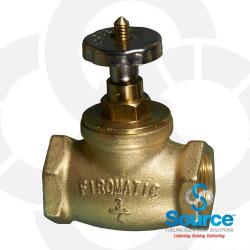 3/4 Inch Fusible Globe Valve With 165 Degree Fuse - Brass