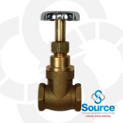 1 Inch Fusible Globe Valve With 165 Degree Fuse - Brass