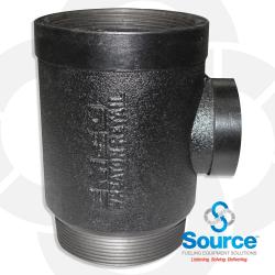 Extractor Tee Fitting & 2 Inch Cage 4 Inch X 4 Inch X 2 Inch
