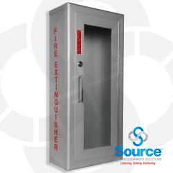 Larson Small Fire Extinguisher Enclosure (Al2409-Sm-Fg) With Lock And Red Decal