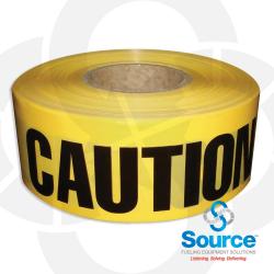 3 Inch X 1000 Foot Roll 2 Mil Caution/Barricade Tape