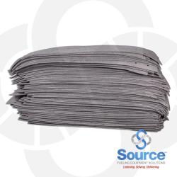 15 Inch x 17 Inch Gray Universal Heavy-Weight Bonded Sorbent Pads (100 Pad/Bale)