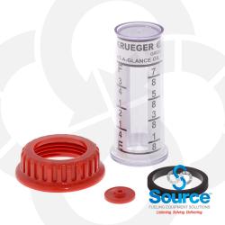Type D Gauge Repair Kit With Standard Plastic Calibration, Red Indicator Disc, Red Plastic Lock Nut, And Duro Nitrile Gasket