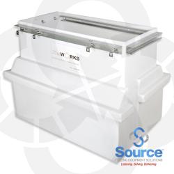 39 Inch Wide x 24 Inch Deep x 31 Inch Tall FlexWorks 1-Piece Polyethylene UDC Under Dispenser Containment Sump With 18 Inch x 36 Inch Frame For Gilbarco Encore Dispensers