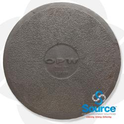 19-1/2 Inch O.D. E-Coated Cast Iron Cover For 18 Inch 104A-1800 Manhole