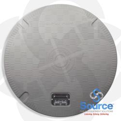 44-1/4 Inch Conquistador Grey FRC Composite Plain Manhole Cover With Recess Handle