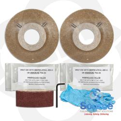 FF Series Double-Sided FRP Flange Pass-Through Entry Fitting For 1 Inch Galvanized Conduit On Flat-Wall Singlewall FRP Sump - (1) EP100 Required