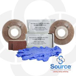 FF Series Double-Sided FRP Flange Pass-Through Entry Fitting For 1 Inch Robroy PVC-Coated Conduit On Flat-Wall Singlewall FRP Sump - (1) EP100 Required