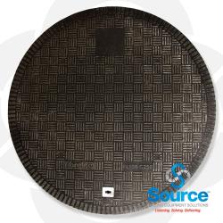 40 Inch Diameter Black Watertight Flat Sealed Composite Cover