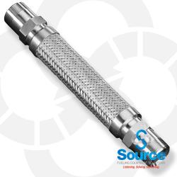 3/4 Inch x 12 Inch FireShield Stainless Steel Flex Connector With 3/4 Inch Hex Male x 3/4 Inch Hex Male Stainless Steel Ends