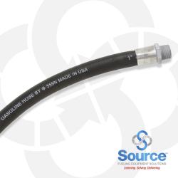 1 Inch x 12 Foot Black Hardwall Hose Male x Male Zinc Ends. UL330 And ULC Listed.