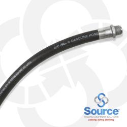 3/4 Inch x 10 Foot Black Hardwall Hose Male x Male Swivel Ends. UL330 And ULC Listed.