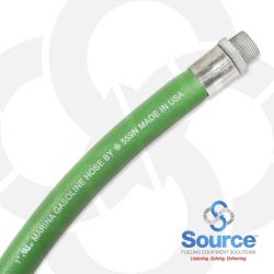 1 Inch x 10 Inch Green Hardwall Whip Hose Male x Male Zinc Ends. UL330 And ULC Listed.