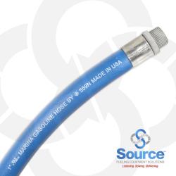 1 Inch x 100 Foot Blue Marina Gasoline Hose Male x Male Ends. UL330 And ULC Listed.