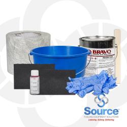 1 Gallon Fiberglass Lamination Kit With 45 Foot FRP Mat For (1) Interior And Exterior Sump Joint