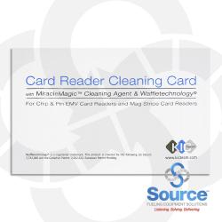 2.1 Inch x 3.35 Inch White Waffletechnology Card Reader Cleaning Card With Miracle Magic, 40-Pack