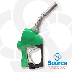 Green 1A Diesel Automatic Nozzle 1 Inch Inlet With 2-Step Hold Open Device. Non-Ul.