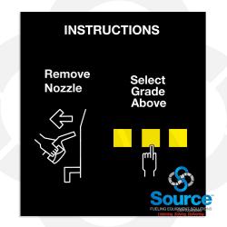 Encore Single Hose Nozzle Panel Overlay, Standard Instructions (EN11004G005)