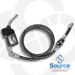 3/4 Inch Unleaded Hanging Hardware Kit With 11BP Black Nozzle Splash Guard Multi-Plane Swivel Reconnectable Breakaway Whip Hose And 8 Foot 6 Inch Standard Hose