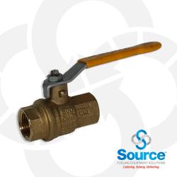 1/2 Inch Female NPT Full Port Ball Valve Forged Brass With Hard Chrome Plated Ball And Teflon Seal