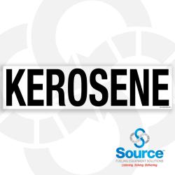 24 Inch Wide x 6 Inch Tall Kerosene Vinyl Product Identification Decal With Black Text On White Background