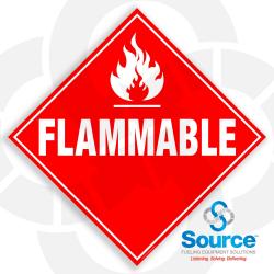 20 Inch D.O.T. Flammable Diamond Decal