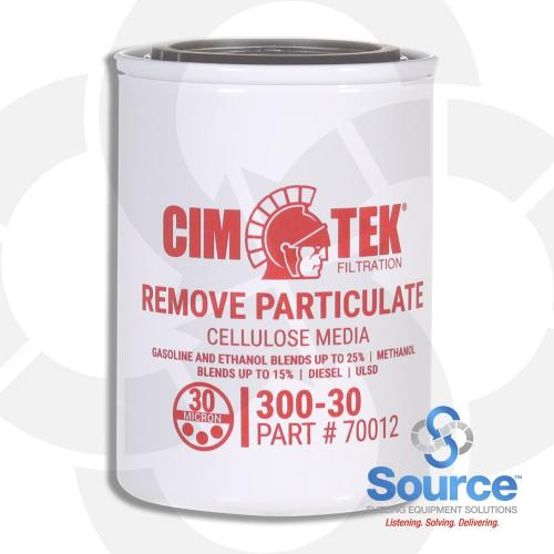 Cim-Tek | 300-30 | 30 Micron Spin-On Fuel Filter - 3/4 Inch Flow | S3